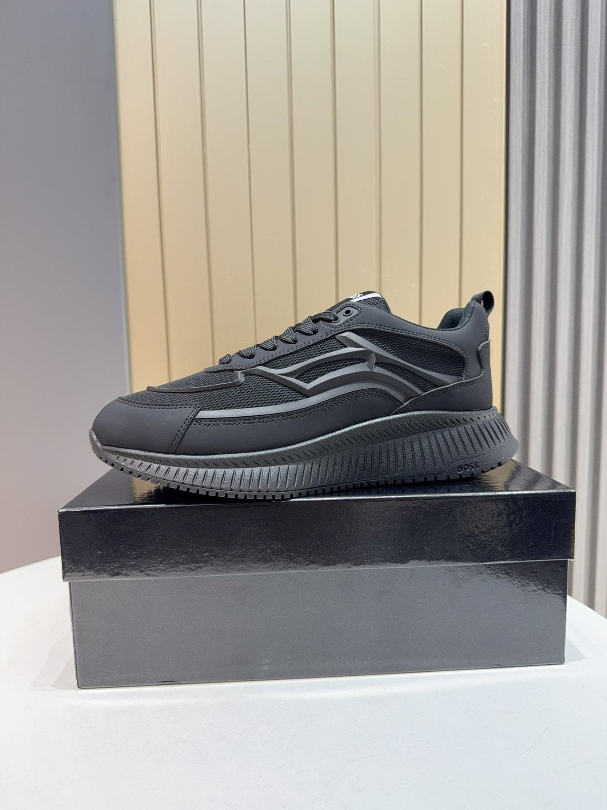 BOSS Black Low-Top Sneakers — side