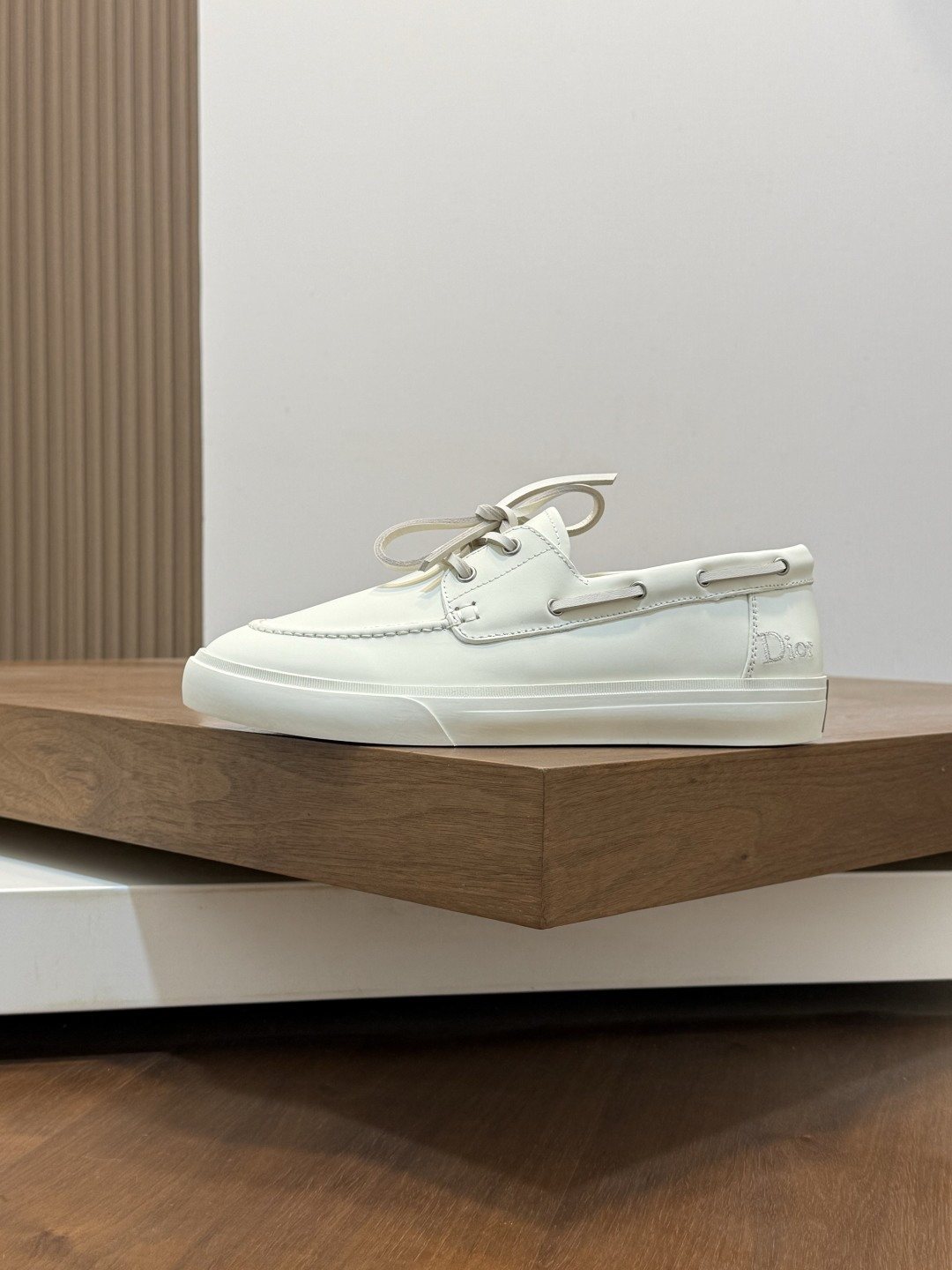 Dior Contrast-Trim Lace-Up Casual Shoes — side