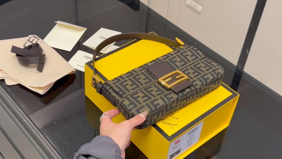 Fendi Monogram Flap Shoulder Bag — front