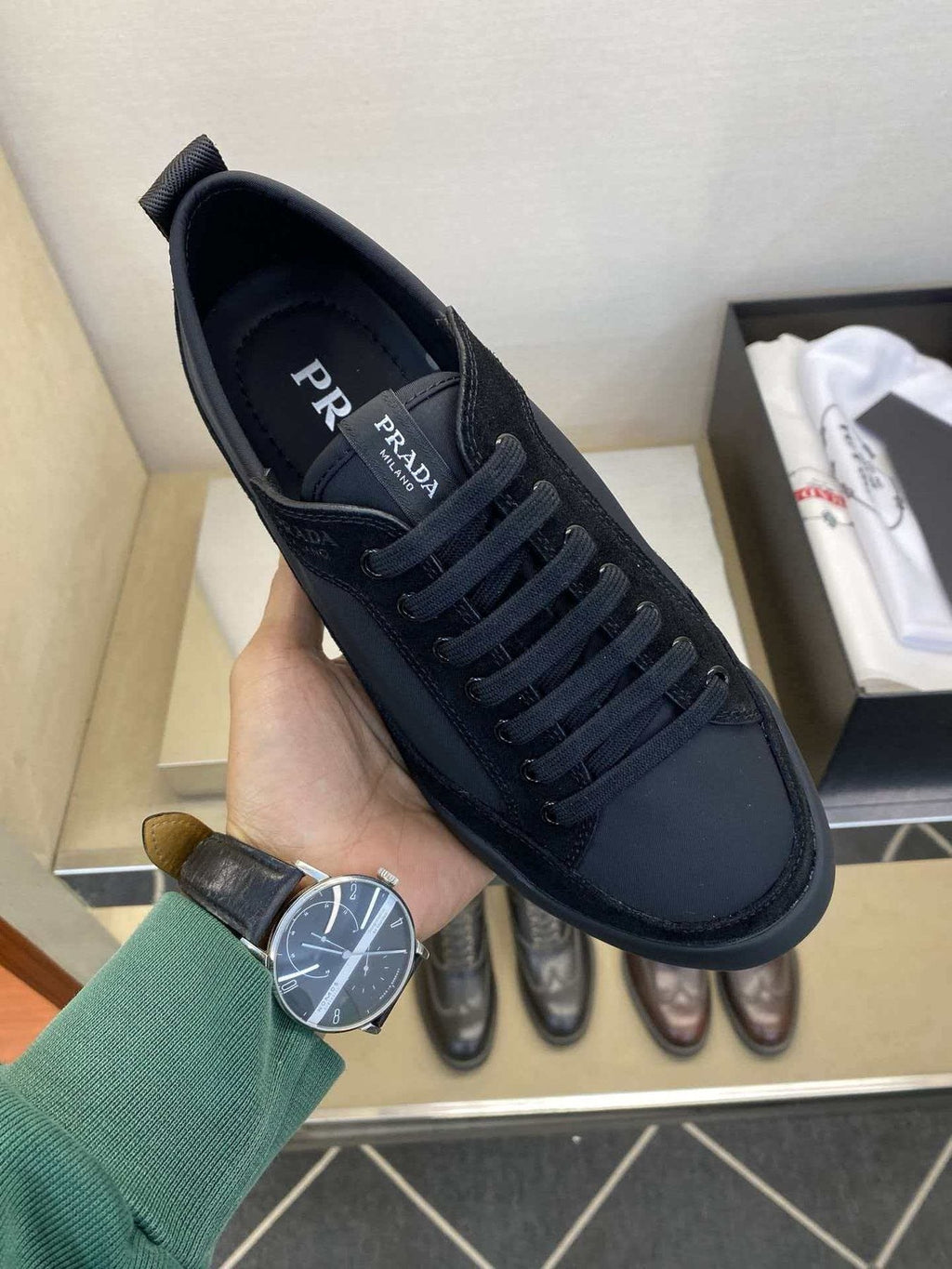 Prada Men’s Low-Top Sneakers — front