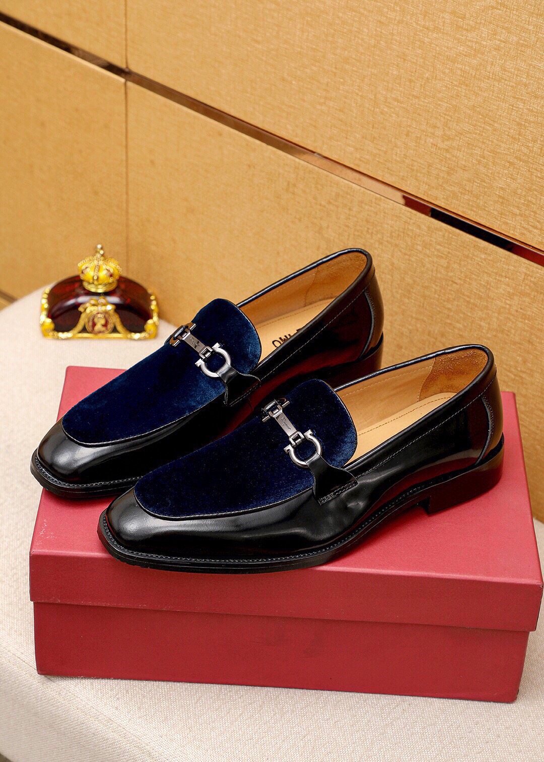 Ferragamo Silver-Hardware Bit Loafers — side