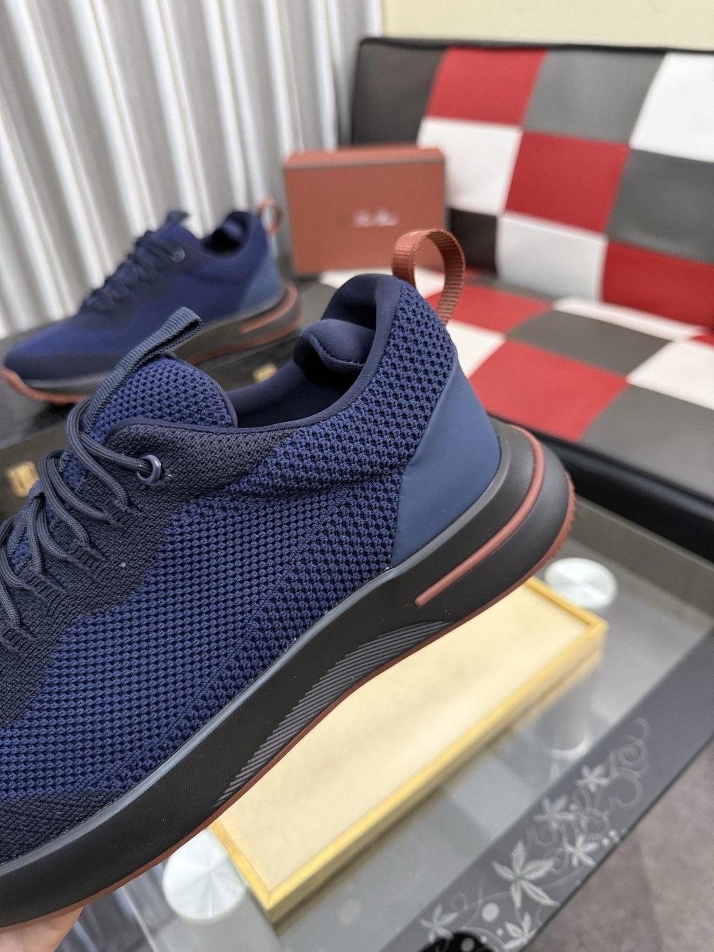 Mesh Lace-Up Low-Top Sneakers — side