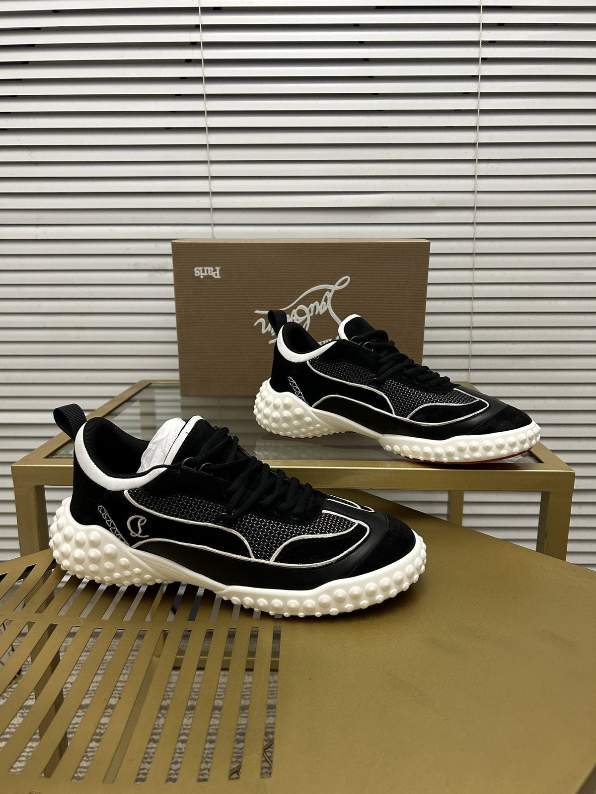 Christian Louboutin Contrast Trim Sneakers — front