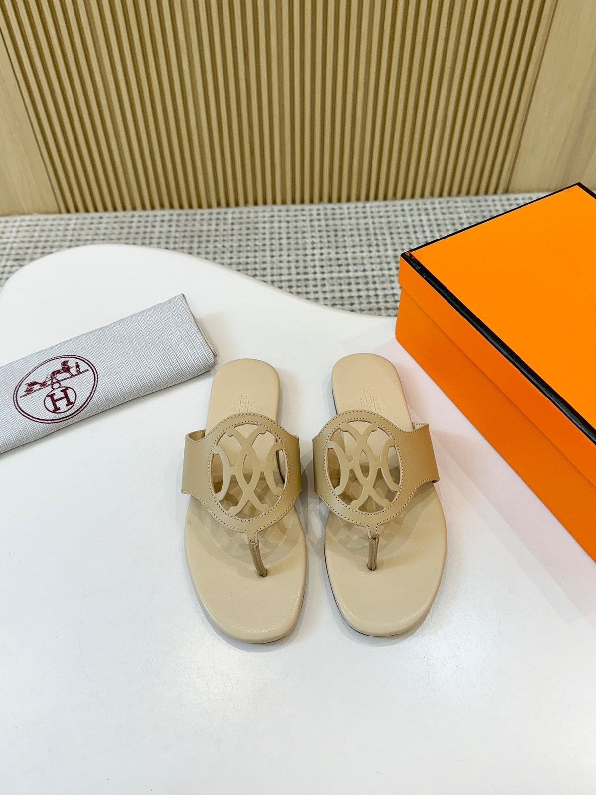 Hermès Cutout Strap Slide Sandals — hero